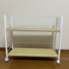 【取引先決定】YAMAZEN収納ラック　ワゴン　キャスター付き