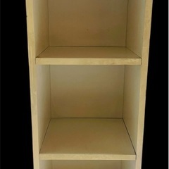 3段カラーボックス(スリム型)　ホワイト 32x88x30cm