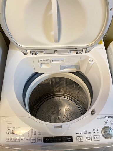 SHARP 洗濯機 乾燥機 ES-TX8E 8kg 乾燥機能 d4735 2021年製】 SHARP洗濯