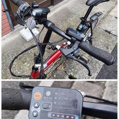 Panasonic パナソニック Off Time 折りたたみ電動アシスト自転車 BE-ENW074R 18〜20インチ バッテリー5Ah 長押し5点灯 動作確認済み美品の画像