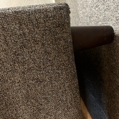 グレーソファオットマンひとり用の画像