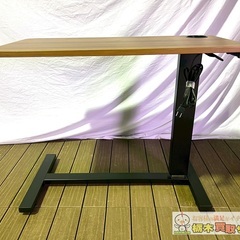タンスのゲン テーブル サイドテーブル 昇降式 幅80cm 木目...