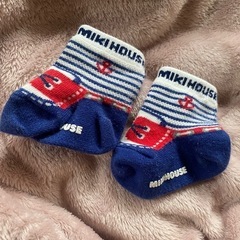 MIKI HOUSE✨スニーカーデザイン✨ベビー靴下✨ストライプ✨の画像
