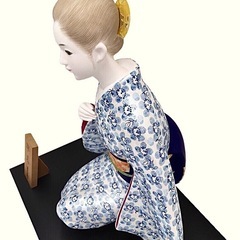博多人形 『早春』三浦 冨美子作の画像