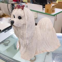 レジン製 マルチーズの置物♡リアルで可愛い！インテリアに◎【浜村鹿野温泉ICから3分 買取本舗、 宮本リサイクル 営業時間9～19時 定休日水曜のみ←連絡できませんm(_ _)m】の画像
