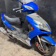 ★支払い総額5.8万円★定休日無し！走行テスト済み♪ キムコ　レーシングキング180i フロントダブルディスク！社外マフラー！の画像