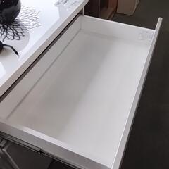 ニトリ　レンジボード　キッチンボード　ホワイトの画像