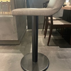 グレー ハイバック バースツール