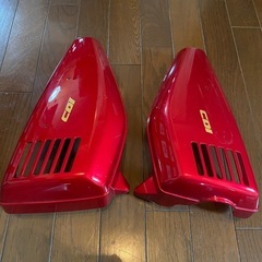 美品HONDA純正部品パーツCG125サイドカバー左右セットカウル レッドの画像