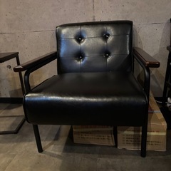 1人掛け合皮ソファ×2の画像