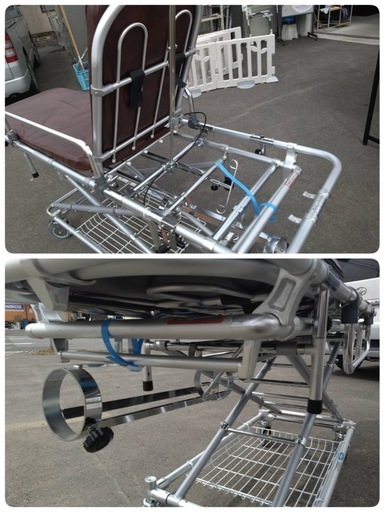 お値下げ！　● NISSIN 車載用 軽量 ストレッチャー 昇降式 担架 ベッド 背上げ機構付 TY226EB 未使用品 ③ お値下げ！ ○ NISSIN 車載用 軽量 ストレッチャー 昇降式 担架 ベッド