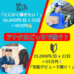 【限定３名！軽貨物ドライバー】未経験者大歓迎🔰新しい自分への第一...