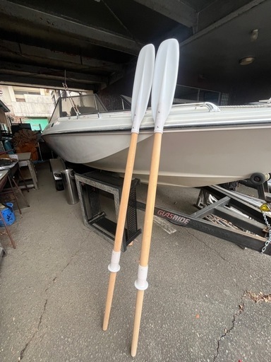 手漕ぎボート用オール未使用品　クラッチ付き