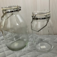 差し上げます。日本製4ℓ、2ℓ保存瓶