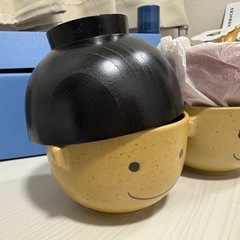 茶碗とお椀セット　まんぷく太郎と娘の画像