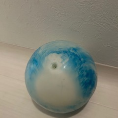 水色マーブルのゴムボール　20センチ程度の画像