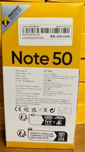 Realme Note 50 Black 3GB/64GB SIMフリー 1点