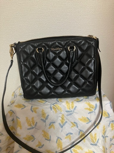 MaxMara キルティングバッグ　ブラック　2way ショルダー　ミニボストン