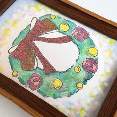 【原画＊額付き】クリスマスを照らすの画像