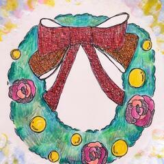 【原画＊額付き】クリスマスを照らす