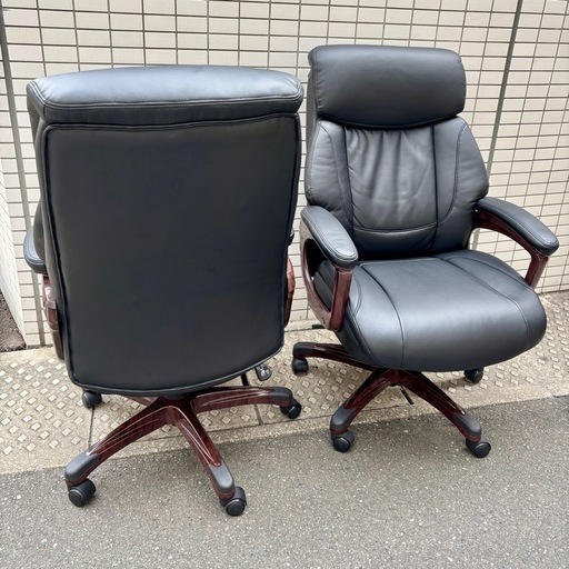 ?福岡市内配送設置対応?　２脚　ナフコオリジナル エグゼクティブチェア　エスパーダ　ブラック