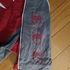 Champion 赤 グレー Tシャツ 160cmの画像