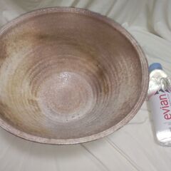 【まだ受付中】20-06 中古 萩焼 大型花器 日本庭園のワンポイントにも♪ これからの季節ガーデニングに如何ですか♪ 早い者勝ちです✨✨の画像