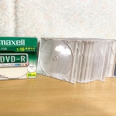 【未開封】maxell DVD-R10枚セット＋ケース25枚DV...