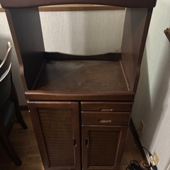 レンジ台  米びつ付