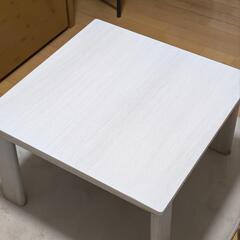 ※値下げしました※白　木目調　ローテーブル
