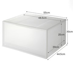【新品】無印良品　ＰＰ収納ケース引出式横ワイド・深の画像