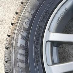 ◎145/80R13◎2022年製◎深溝◎国産◎スタッドレスタイヤアルミホイール4本セット◎バランス調整済み◎155/65R14のインチダウンに最適◎シーズンオフ価格◎ノーストレック◎軽自動車用◎の画像