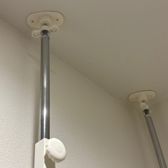 突っ張り棚　パーテーション　棚　ホワイトの画像
