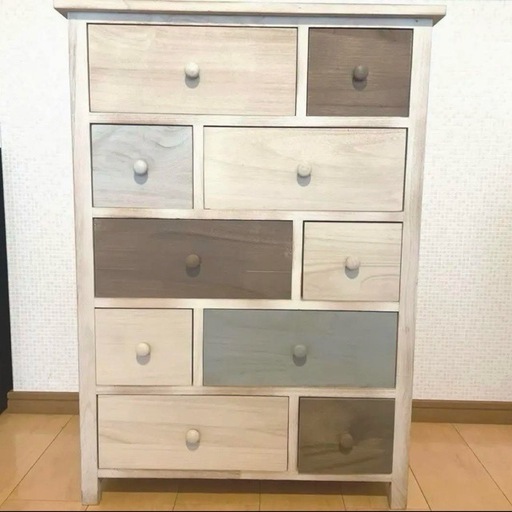 交渉中です‼️　美品　リビング　収納棚　天然木　キャビネット　北欧家具　チェスト定価3万5千円　収納棚