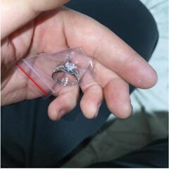  ▼j→→→m43-4/ダイヤモンドＣＺラウンドカットデザインリングRDXの画像