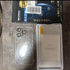 iPhone 14pro用透明ケースと保護ガラスフィルム