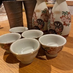 備前焼　九谷焼　酒器揃い　美品の画像