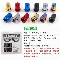 車のホイールナット