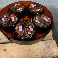ちらし寿司桶セット　おぼん　プラスチック製　保管品の画像