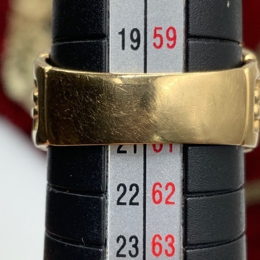 ツバルホース付　リング　枠K18 11.5g 約20号