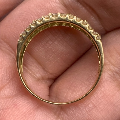 K18 パヴェダイヤ　リング　2.7g 1ct 15号