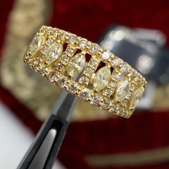 K18 パヴェダイヤ　リング　2.7g 1ct 15号