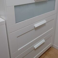 【IKEA】白い3段チェスト(タンス)