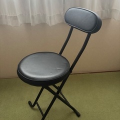 【美品】折り畳み椅子　ブラック　