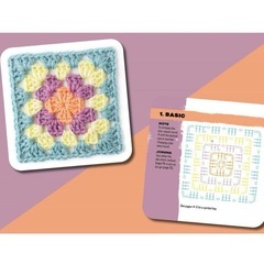 かぎ針編み　グラニースクエア 編み図カードの画像