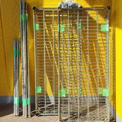【無料】スチールラック、高さ約152cm、棚板38.5×88cm