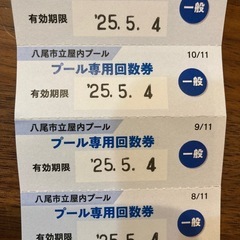 八尾市立プール しぶき🏊‍♂️一般入場券