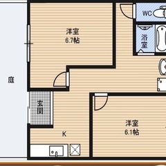 🤠🅿️🐶😺敷金礼金00‼️賃貸戸建 枚方市須山町４２－１４　近鉄南大阪線「河内松原」駅  1階建2K  - 賃貸（マンション/一戸建て）