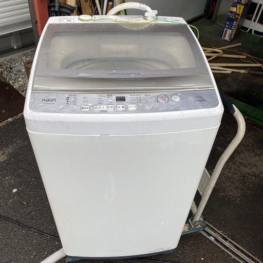 アクア　7.0キロ洗濯機2021年製。三菱MR-CX27C-BR1型272L冷蔵庫　2018年製