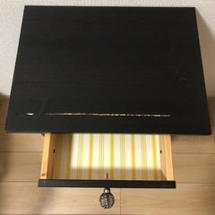 サイドテーブル, ブラックブラウン, 46x35 cmの画像